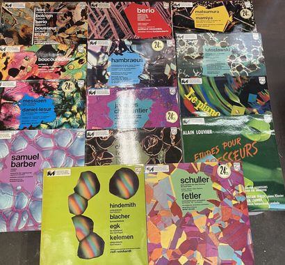 CONTEMPORAINE Quatorze disques 33T - Musique contemporaine/experimentale, Label Philips,...