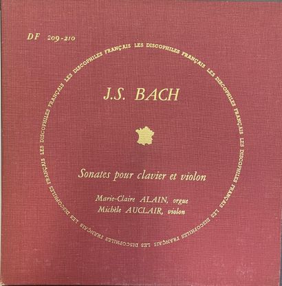 Michèle AUCLAIR & Un disque (2 x 33T) - Michèle Auclair/violon et Marie-Claire Alain/orgue,...