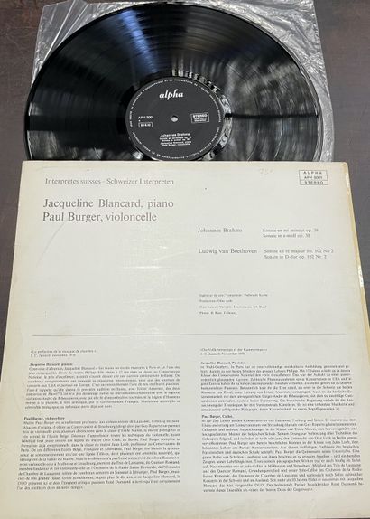 Jacqueline BLANCARD & Paul BURGER 1 x Lp - Jacqueline Blancard/piano and Paul Burger/cello,...