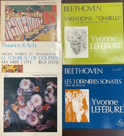 Yvonne LEFEBURE Cinq disques 33T - Yvonne Lefebure/piano, Label FY

VG+ à NM; VG+...