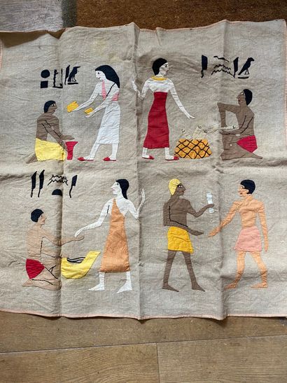 null Panel of appliqué embroidery, Egypt, early 20th century, decorated with Egyptian...