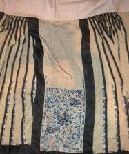 null Apron skirt or Mang Qun, China Qing dynasty, late 19th century, yellow damask,...