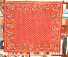 null Shawl handkerchief, Agapha Baranov factory, Russia, Moscow region, red andrinople...