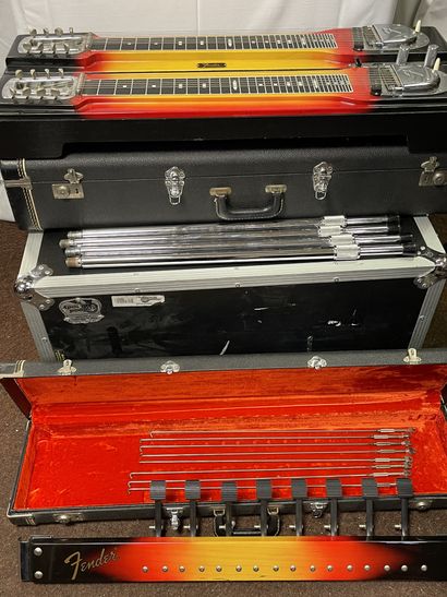 PEDAL STEEL GUITAR, FENDER, with pedal board,...
