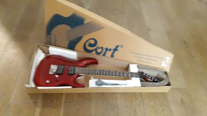 null 
* GUITARE ELECTRIQUE, CORT X-2

Rouge métal, n° 070120385, made in Indonesia

Etat...