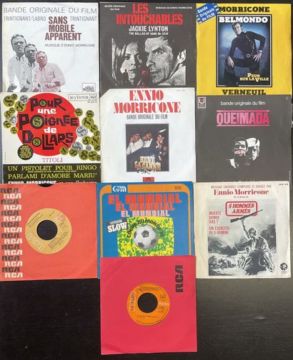 BANDES ORIGINALES DE FILMS Dix disques Ep/45 T - Bandes originales de films par Ennio...