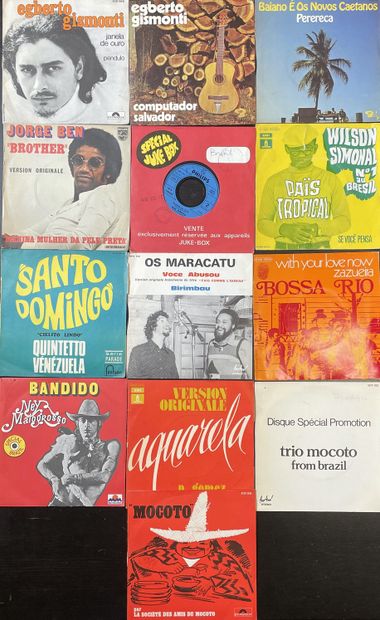 MUSIQUE DU MONDE Treize disques 45 T (dont promo) - Musique bresilienne

VG à EX;...