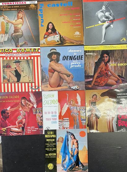 MUSIQUE DU MONDE Dix disques Ep - Latine/Cha Cha, pochettes sexy

VG à EX; VG à ...
