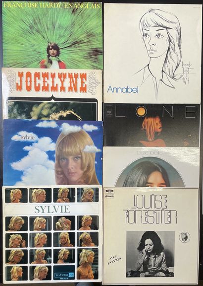 CHANTEUSES Huit disques 33 T - Chanteuses francophones (Françoise Hardy, Annabelle,...