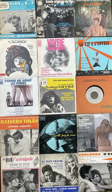 BANDES ORIGINALES DE FILMS Quinze disques Ep/45 T - Bandes originales de films "Nouvelle...