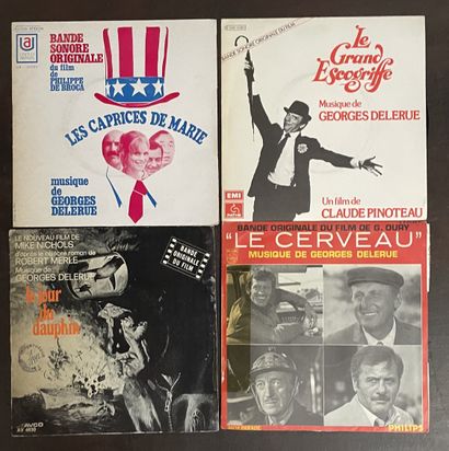 BANDES ORIGINALES DE FILMS Quatre disques 45 T - Bandes originales de films de Georges...
