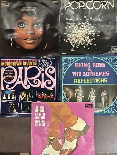 Soul/R&B/Funk Cinq disques 33 T - R&B, Label Tamla Motown 
VG à EX, VG à EX 