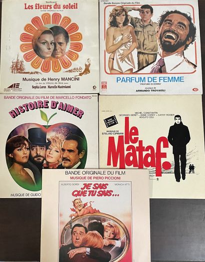 BANDES ORIGINALES DE FILMS Cinq disques 33 T - Bandes originales de films - Italie...