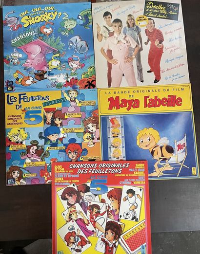 BANDES ORIGINALES DE FILMS Cinq disques 33 T - Bandes originales de dessins animés

VG+...