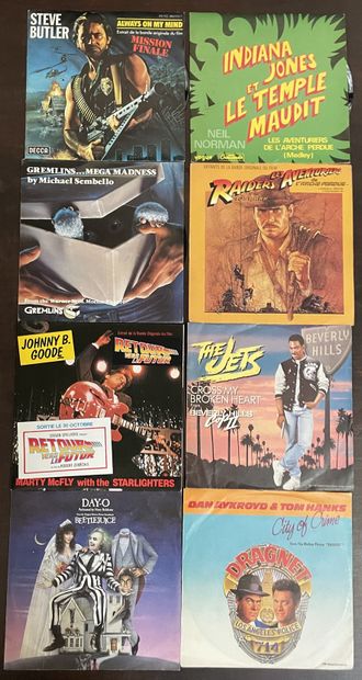 BANDES ORIGINALES DE FILMS Huit disques 45 T - Bandes originales de films 90's

VG+...