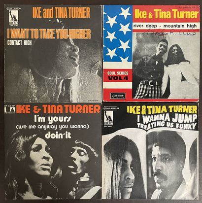 Soul/R&B/Funk Quatre disques 45 T - Ike & Tina Turner 
VG à EX; VG à EX