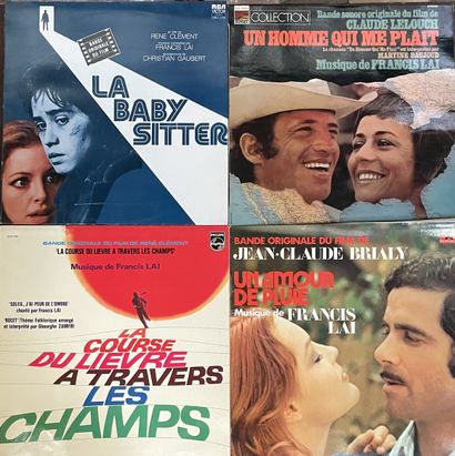 BANDES ORIGINALES DE FILMS Quatre disques 33 T - Bandes originales de films par Francis...