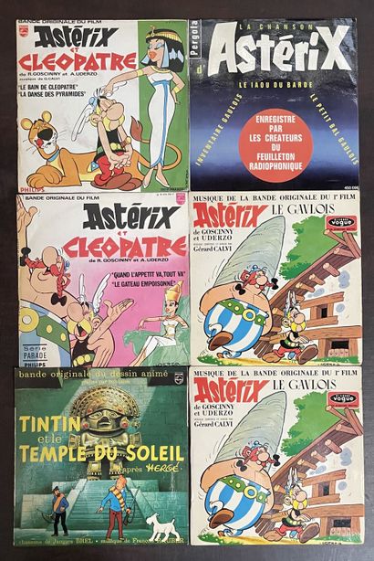 BANDES ORIGINALES DE FILMS Six disques Ep/45 T - Bandes originales de films Asterix...