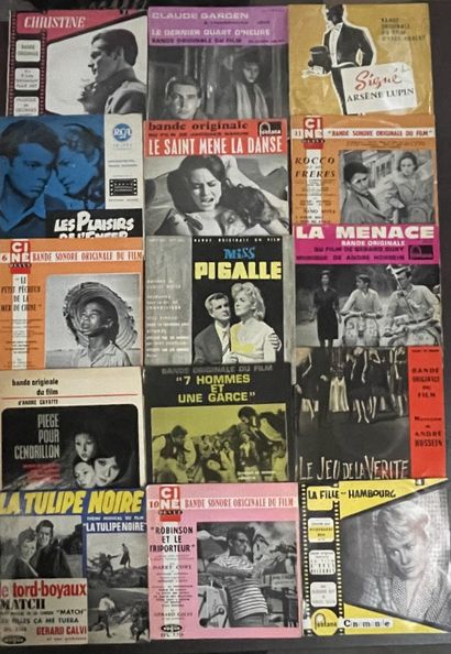 BANDES ORIGINALES DE FILMS Quinze disques Ep - Bandes originales de films 50/60's

VG...
