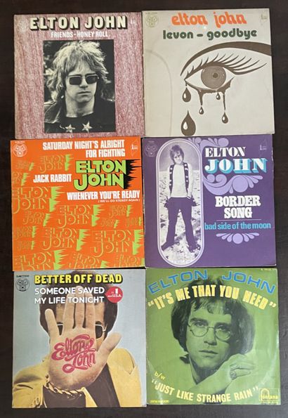 Pop 60/70's Six disques 45 T - Elton John

VG à EX; VG à EX