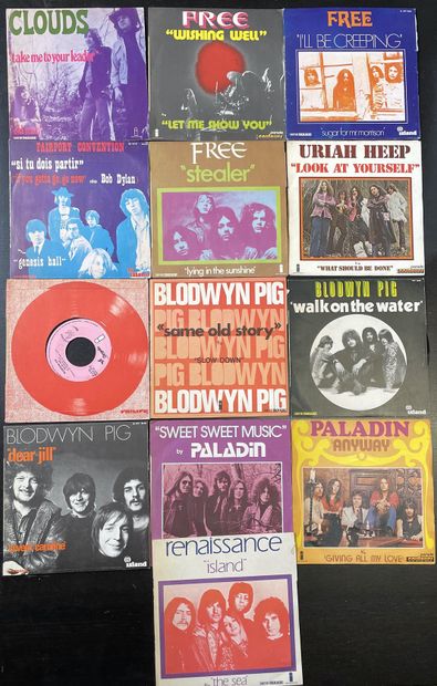 Pop 60/70's Treize disques 45 T - Pop 70's, label Island

VG+ à EX; VG+ à EX
