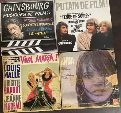 BANDES ORIGINALES DE FILMS Trois disques 33 T - Bandes originales de films par Serge...