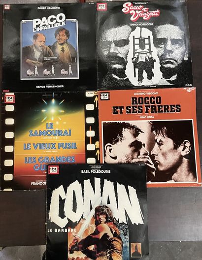 BANDES ORIGINALES DE FILMS Cinq disques 33 T - Bandes originales de films, série...