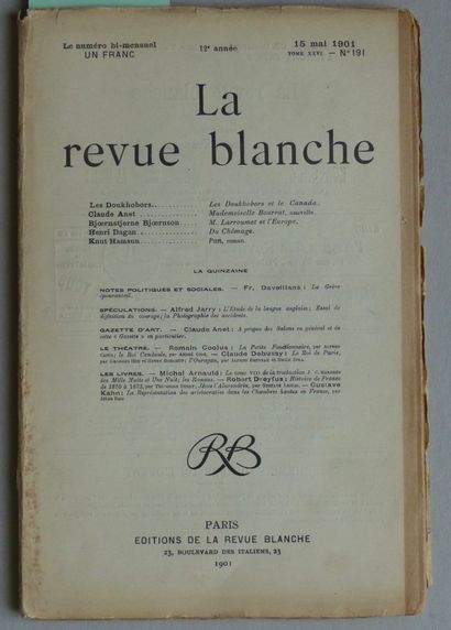BEAUX ARTS, ARTS DECORATIFS LA REVUE BLANCHE (ALFRED JARRY), 

N° DU 15 MAI 1901,...
