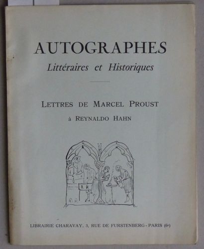 LITTÉRATURE Lettres de MARCEL PROUST à RENALDO HAHN. 

Vente par Me Jean Ribault-Menetière,...