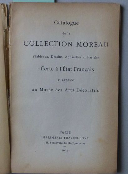 BEAUX ARTS, ARTS DECORATIFS Catalogue de la collection MOREAU NELATON 

Tableaux,...