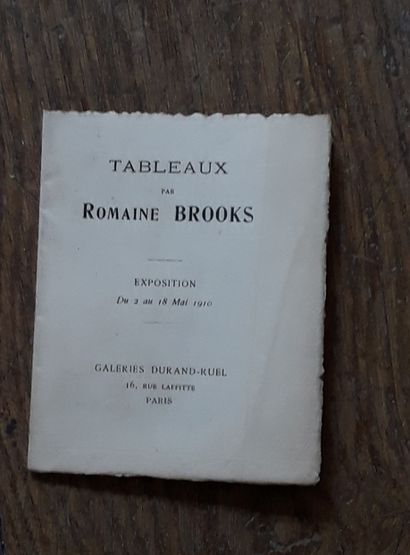 BEAUX ARTS, ARTS DECORATIFS TABLEAUX DE ROMAINE BROOKS. 

Exposition à la galerie...