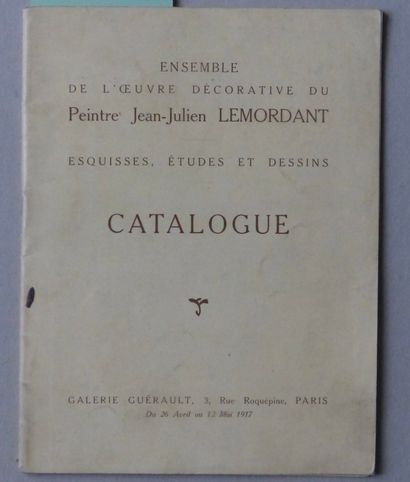 BEAUX ARTS, ARTS DECORATIFS LEMORDANT Jean-Julien, 

Catalogue exposition galerie...