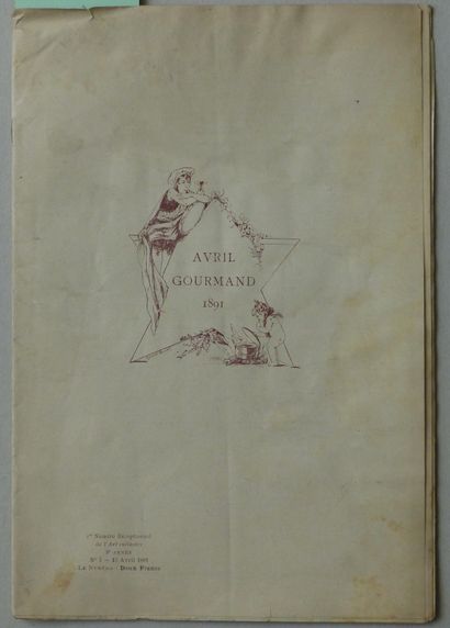 GASTRONOMIE AVRIL GOURMAND, 

15 avril 1891, numéro exceptionnel de L’ART CULINAIRE....