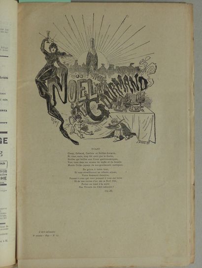 GASTRONOMIE NOËL-GOURMAND, 

15 décembre 1890, numéro exceptionnel de L’ART CULINAIRE....