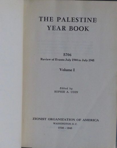 HISTOIRE, POLITIQUE, IDEOLOGIES THE PALESTINE YEAR BOOK. 

5706. Review of Events...