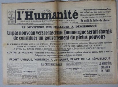 HISTOIRE, POLITIQUE, IDEOLOGIES L’HUMANITÉ. 

Jeudi 8 février 1934. LE MINISTÈRE...
