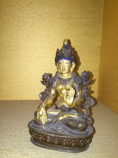 null Ecole tibetaine moderne

"Avalokiteshvara" 

Statuette en bronze partiellement...