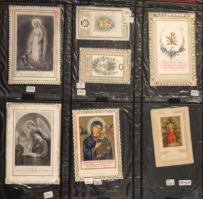 null 14 albums, important lot d'images pieuses, courrier du XVIIème, XVIIIe et XIXe...