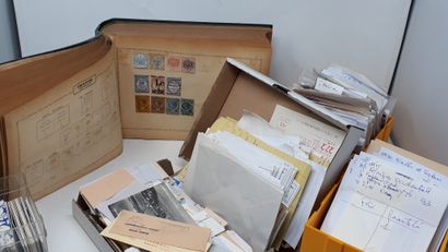 1 carton de timbres, France, Europe et cartes...