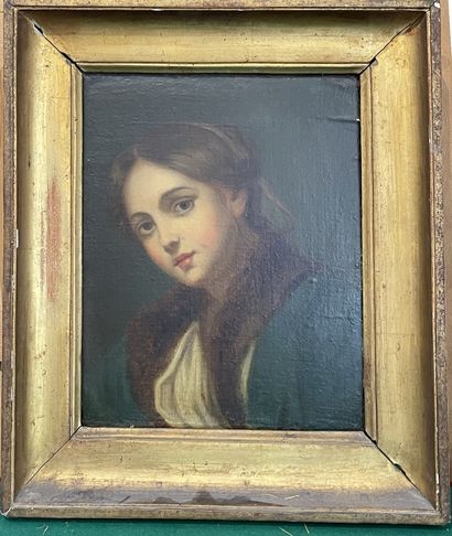 null Ecole du XIXe siècle

"Portrait de femme"

Huile sur toile marouflée sur panneau

40,5...