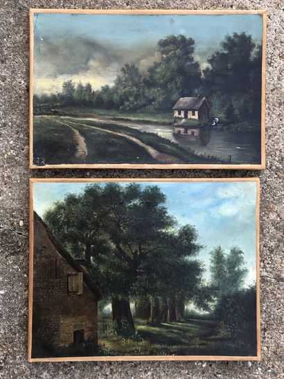 null Ecole du XIXe siècle

"Paysages"

Deux huiles sur toile non encadrées

22 x...