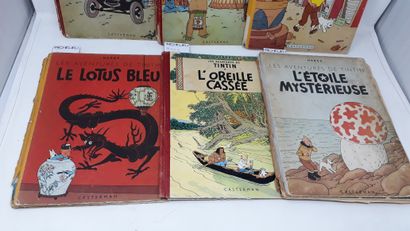 null Lot of Tintin albums, ed. Casterman including:

- Tintin au Congo (B2), red...