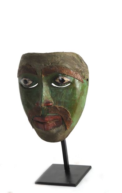 null Dance mask, polychrome wood, marks of use. 

Haida / Tsimshian style, British...