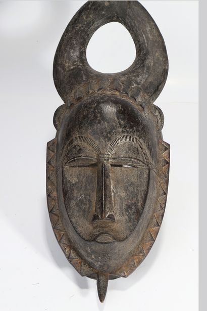 Anthropozoomorphic mask in the Yaoure style,...