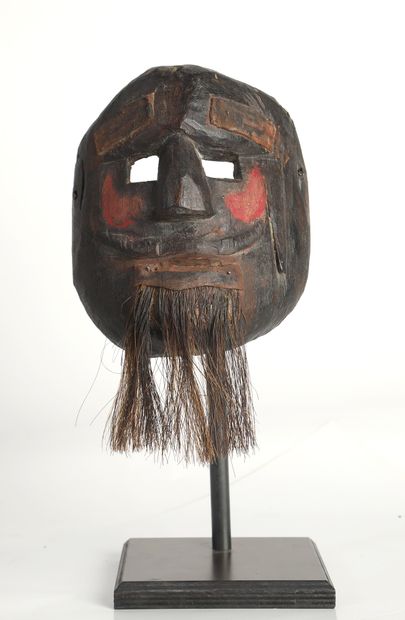 Popular dance mask. Wood, horse hair, leather...