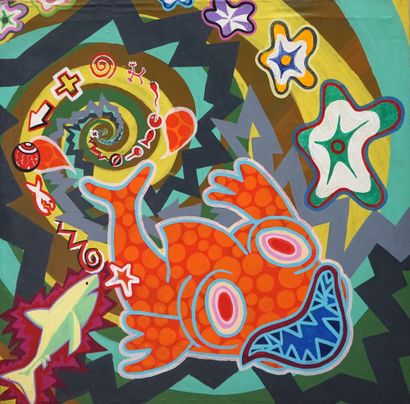 null OTTOISTIC. Born in 1965

Funky Fish in a Spiral, 1991

He is of Dutch origin...