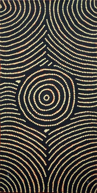 null TJAKAMARRA MICHAEL NELSON (Pintupi). Born in 1949

Le site de Warlujarri / Warlujarri...