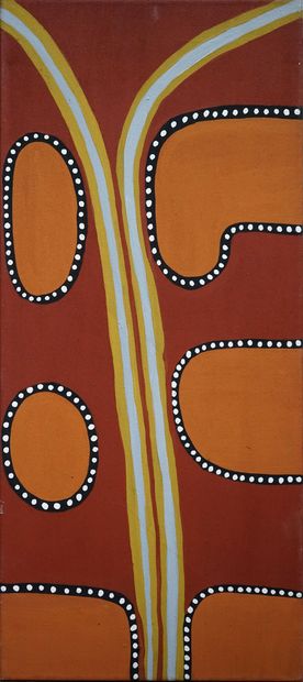 null NEWRY YVONNE (Miriwoong). Née en 1973.

Sans titre / Untitled, 2009.

Ocres...