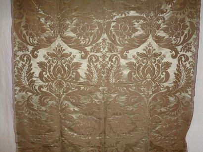 Blue-gray damask, replica of the 1699 commission...