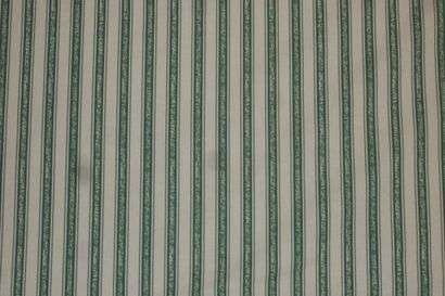 null Aurore Hamot printed cotton, beige background, green striped design, with bells.

...
